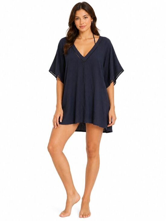 Marie Jo Other - MARIE JO Claudine Swim Cover Up Kaftan Navy Blue Size Small NWT
